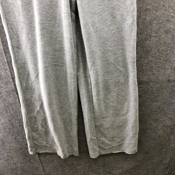 Zara Wide Leg Sweater Pants Womens S Gray Pull On Knit Fleece Soft Lounge - Picture 4 of 9